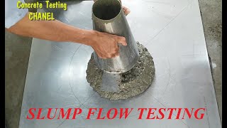 Slump Flow Test SCC Concrete [upl. by Aicemed]