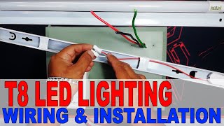 T8 LED Tube Lighting Wiring Installation  Cara Pasang lampu T8 LED Tube DIY [upl. by Erlene]