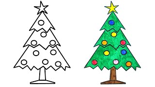 Si te vizatoni pemen e vitit te ri  how to draw a christmas tree and star [upl. by Rozanna]