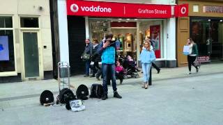 Time To Say Goodbye  A brilliant busker in Dublin [upl. by Buehler]