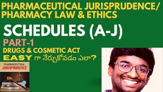 SCHEDULES Part1  Drugs amp Cosmetic Act  RRB PHARMACIST  EXIT EXAM  All PHARMA EXAMSsubscribe [upl. by Ahsekan]