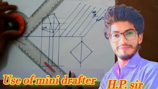 Use of mini drafter in engineering drawing [upl. by Farrah]