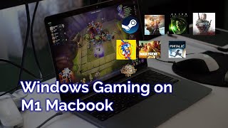 Crossover on Mac  How to play Windows Steam Games on M1 Macbook Air and Tests [upl. by Trahurn]