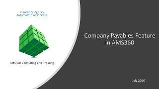 AMS360 Company Accounts Payable feature [upl. by Nirahs]