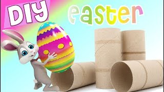 Cute easter crafts with tp rolls 🐰 Fun easy recycled diy Bunny Eggs Ostern Klopapierrollen Basteln [upl. by Nahsab]