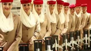 Emirates Cabin Crew at Dubai Mall  Emirates Official Store amp A380 Experience [upl. by Nylanaj860]