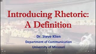 Introduction to Rhetoric A Definition [upl. by Stig]