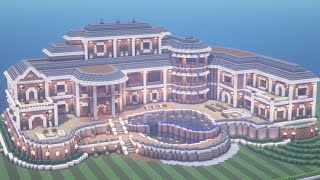 Minecraft GIANT Suburban Mansion Tutorial  Part 1 [upl. by Nylloh]