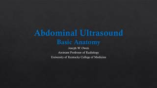 Abdominal US  Basic Anatomy [upl. by Ernie479]