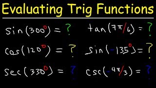 How To Use Reference Angles to Evaluate Trigonometric Functions [upl. by Pesek940]