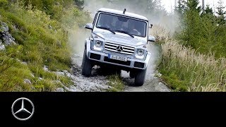 Taking the GClass for a SWIM EXTREME Off Road GCLASS Driving Swimming Stair Drive Mud Water G500 [upl. by Elyagiba]