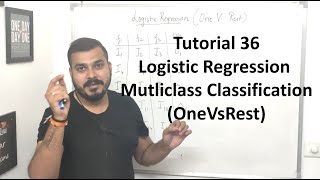 Tutorial 36 Logistic Regression Mutliclass ClassificationOneVsRest Part 3 Data Science [upl. by Drucy]