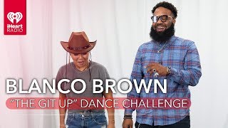 Blanco Brown Teaches Ellie Lee How To quotCowboy Boogiequot In quotThe Git Upquot Dance Challenge [upl. by Assirk622]