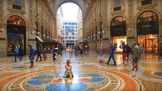 MILAN Piazza DUOMO amp Vittorio Emanuele II GALLERY Italy walking tour 4k [upl. by Efal735]