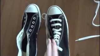 How To Bar Lace Converse High Tops [upl. by Ydac887]