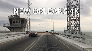 New Orleans 4K  Worlds Longest Bridge  Lake Pontchartrain Causeway [upl. by Dnomhcir631]