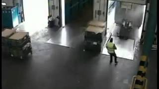 Forklift Falls From Dock [upl. by Pia]