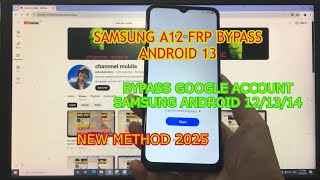 Samsung A127 FRP Bypass Android 13  Bypass Google Account Samsung A12  done 1000 [upl. by Mizuki]