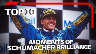 Top 10 Moments of Schumacher Brilliance [upl. by Airdna]