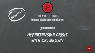 Hypertensive Crisis with Dr Lorrel Brown [upl. by Butterworth647]