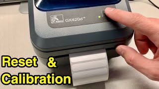 How to reset amp calibrate Zebra G series label printer  blinking red light  GX420D [upl. by Leah449]