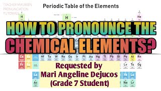 HOW TO PRONOUNCE THE 118 ELEMENTS IN PERIODIC TABLE  Teacher Maureen [upl. by Burwell]