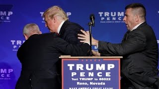 Donald Trump rushed off stage during rally in Nevada [upl. by Noreh]