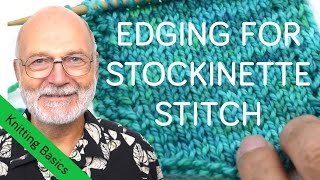 How to Knit Edges for Stockinette Stitch [upl. by Favien]