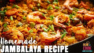 Classic Jambalaya Recipe StepbyStep  HowToCookRecipes [upl. by Annahvas]