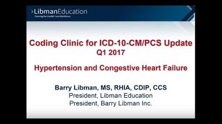 ICD10 Coding Clinic Update Q1 2017 Hypertension and Congestive Heart Failure [upl. by Neema606]