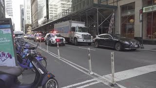 Motorcade arrives at Trump Tower [upl. by Llejk]