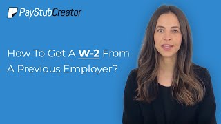 How To Get A W2 From A Previous Employer [upl. by Verneuil]