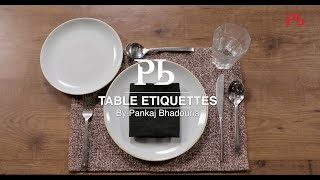 Table Etiquettes amp Manners  Informal Table Setting I Pankaj Bhadouria [upl. by Rogerg]