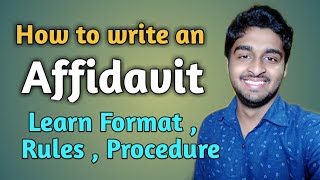 how to write an affidavit format with example [upl. by Layor]