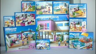 Unboxing Playmobil  La maison moderne 2014  5574 5575 5576 5577 5579 5582 5586 [upl. by Senskell]