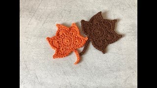 Tuto feuille dautomne au crochet [upl. by Agbogla845]