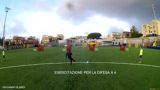 Esercizio Allenamento Difesa a 4 [upl. by Peatroy]