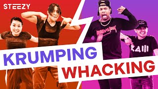 Krump vs Whacking – Dancers Learn Each Other’s Styles  STEEZYCO [upl. by Heger]