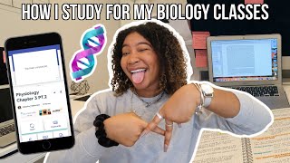 How I STUDY for my Biology Classes  Biomedical Science Major [upl. by Jun]