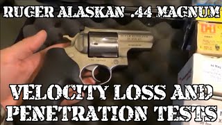 Ruger Alaskan Ballistics Review buffalo bore 340gr p 44 magnum [upl. by Oleg]