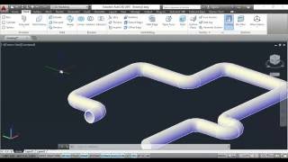 Tubulação 3D AutoCAD  3D pipe Modelling [upl. by Zane]