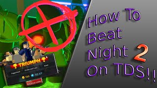 TRIUMPH STRATEGY for NIGHT 2  Solar Eclipse TDS  Tower Defense Simulator [upl. by Knowlton]