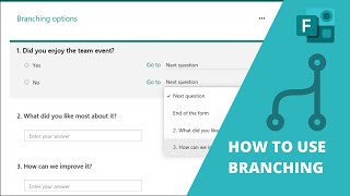 How to use Microsoft Forms Branching  Microsoft Forms Tutorial [upl. by Kathe]