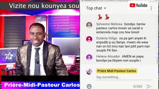 Prière Midi Pasteur Carlos Live Stream [upl. by Aillicec8]