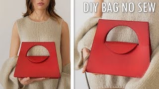 DIY ADORABLE HANDBAG TUTORIAL NO SEW  Cute Purse Bag Tote Idea [upl. by Adnalay]