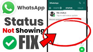 HOW TO FIX WhatsApp Status Not Showing Problem Solved  WhatsApp Status Not Showing for All Contacts [upl. by Rramaj768]