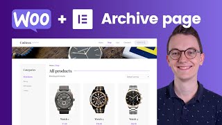 How to create a Product grid  Archive page with Categories  Elementor Woocommerce [upl. by Klarrisa]