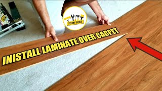 DIY  How to install amp should you Install laminate over carpet [upl. by Norby]