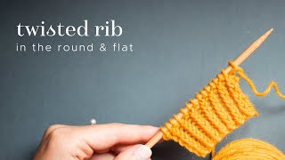 Knitting tutorial Twisted rib [upl. by Adiene450]