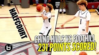 Chino Hills CRAZY SHOW Continues FULL Highlights LaMelo Ball Halfcourt Shot LiAngelo SCORES 65 [upl. by Kalfas196]